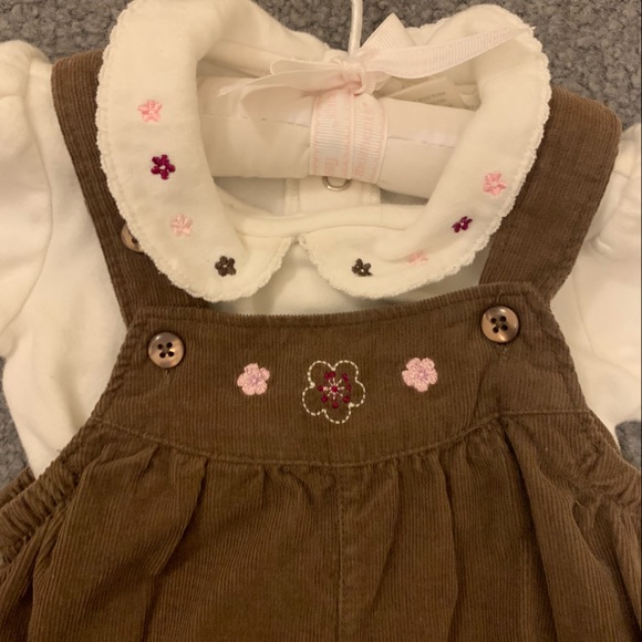 First Moments Layette Baby Girl Overall Set. Infant 3-6 month. - Picture 4 of 8